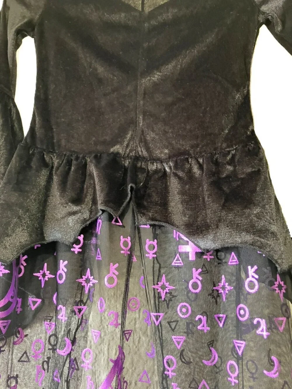 Spirit Halloween Kids Dark Coven Witch Costume Top Size S